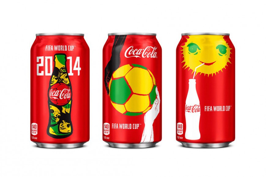 Nouveaux modèles de canettes CocaCola pour la Coupe du Monde